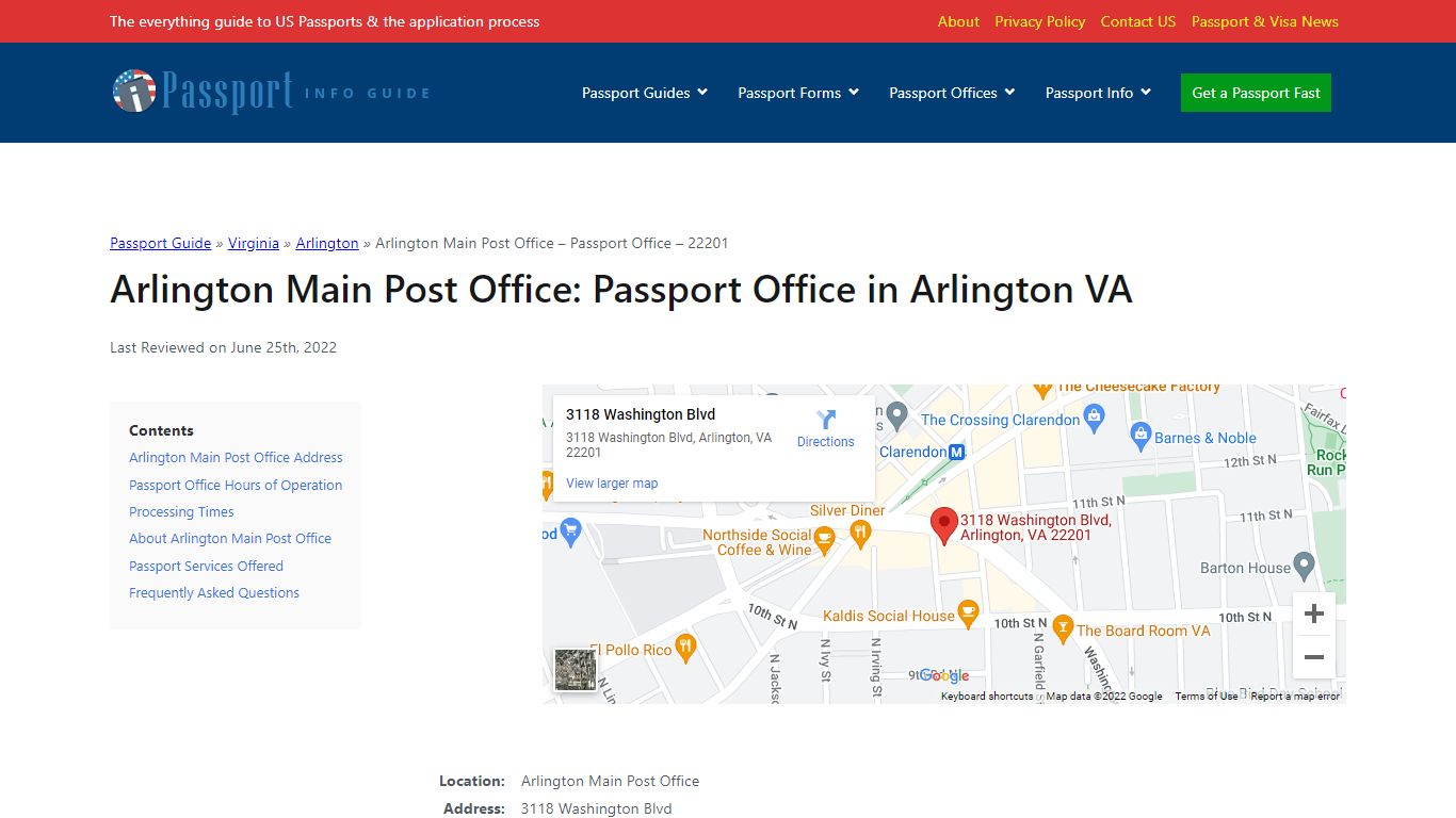 Arlington Main Post Office: Passport Office in Arlington VA